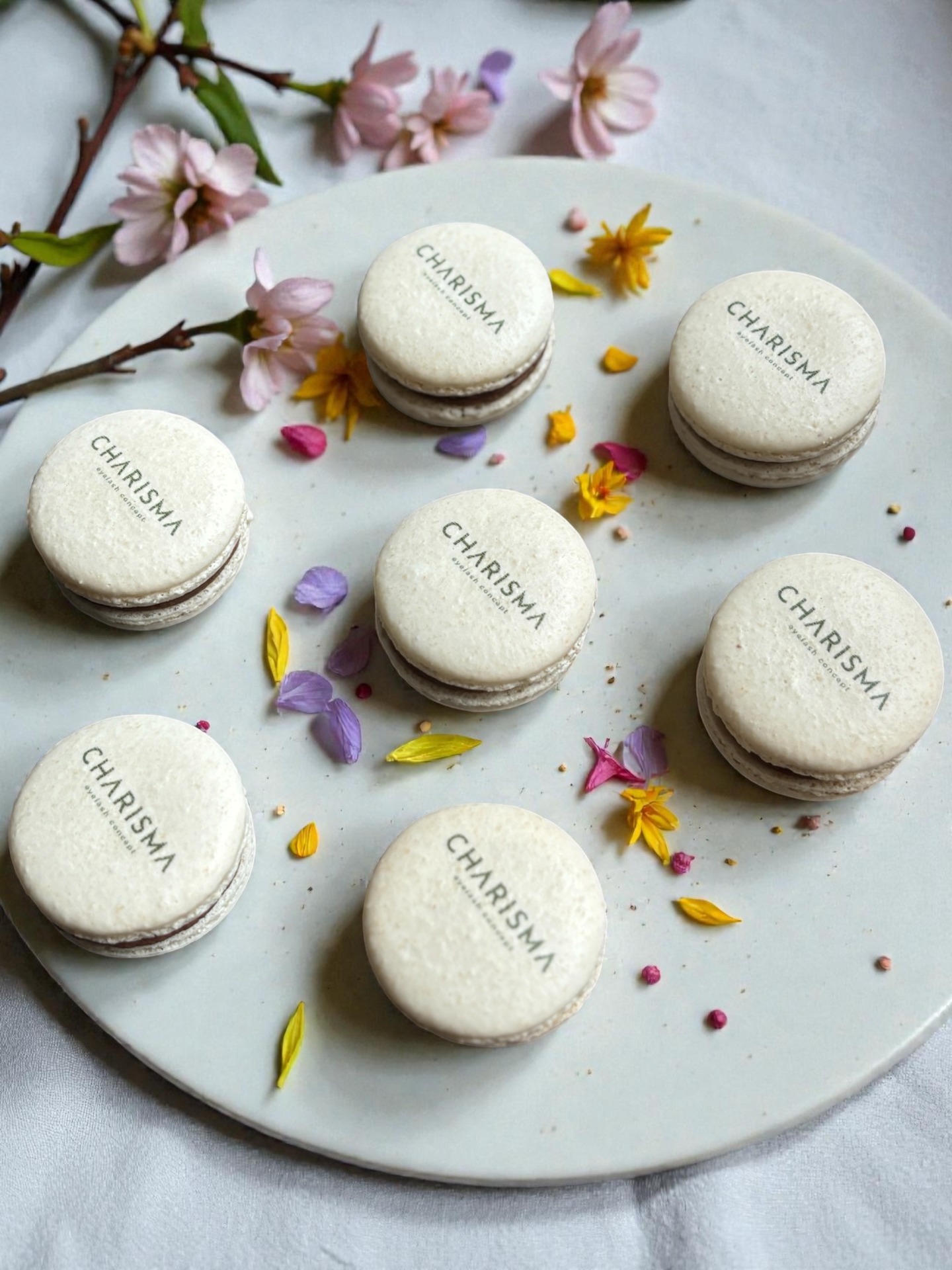 Logózott macaron céges rendezvényekhez és konferenciákhoz.